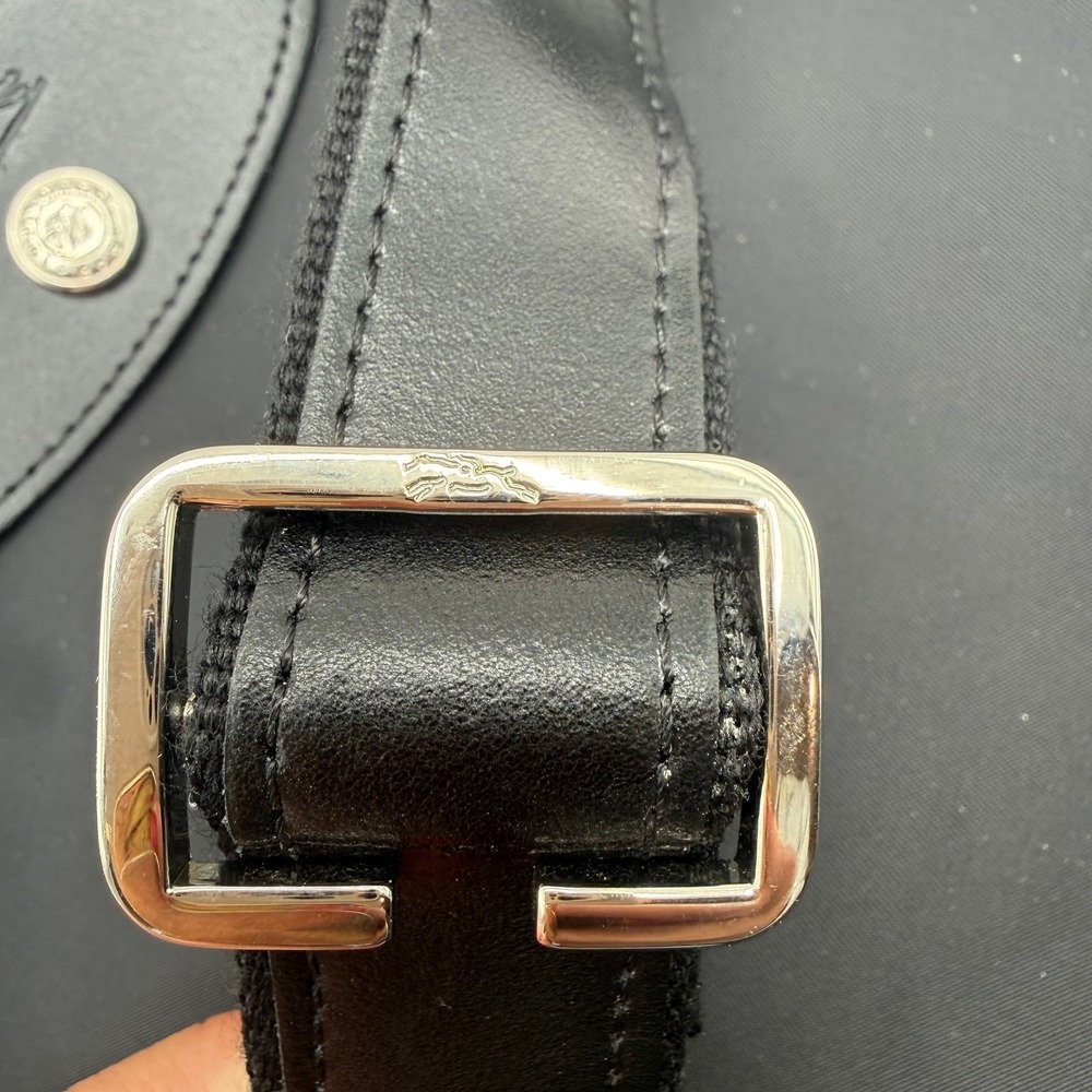 Vintage Longchamp Le Pliage "Déposé" Crossbody / Shoulder Bag Black Nylon France - Picture 7 of 13